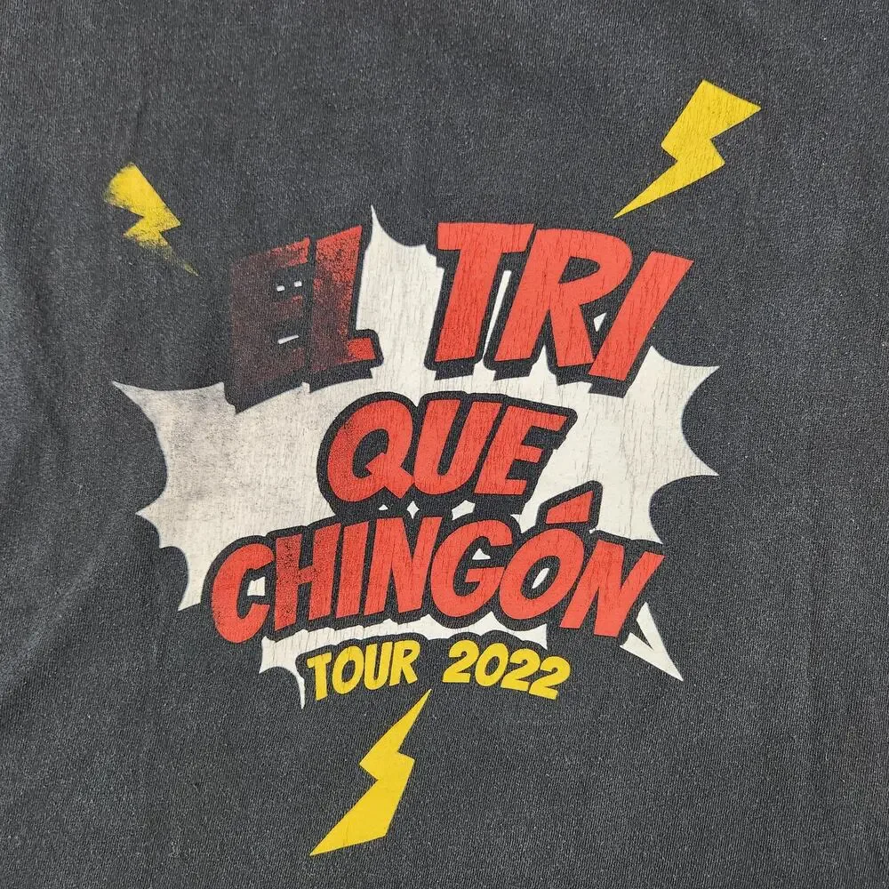 El Tri Shirt Adult Medium Black Que Chingón Tour 2022 Alex Lora Double Sided - Picture 8 of 9
